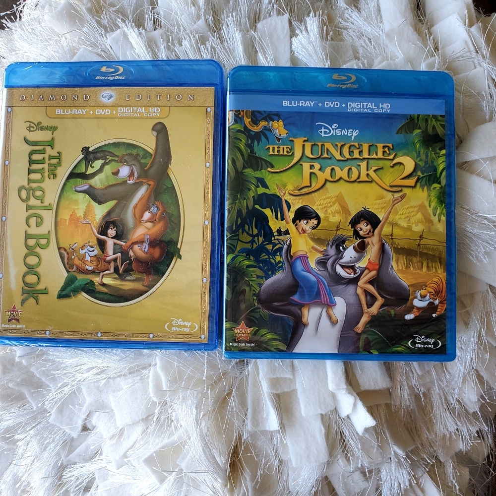 Disney Set Of The Jungle Book And Jungle Book 2 DVD & BLU-RAY Movies Rated G